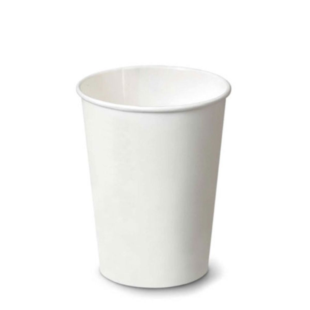 Set 100 white cups 300 ml